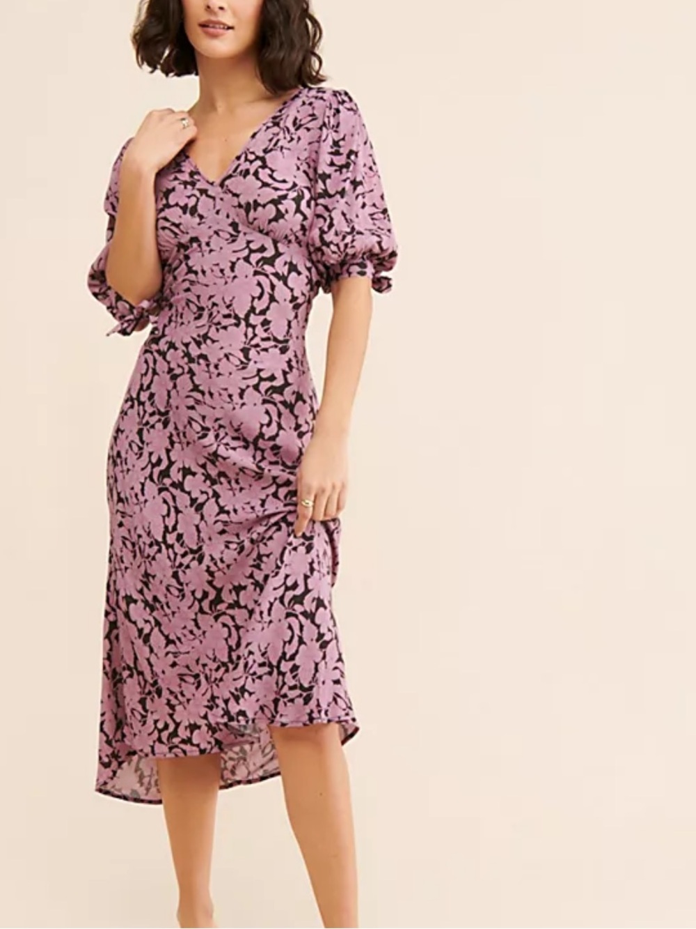 NWT ROLLA'S Floral Sophie Dress — Pink Floral Midi